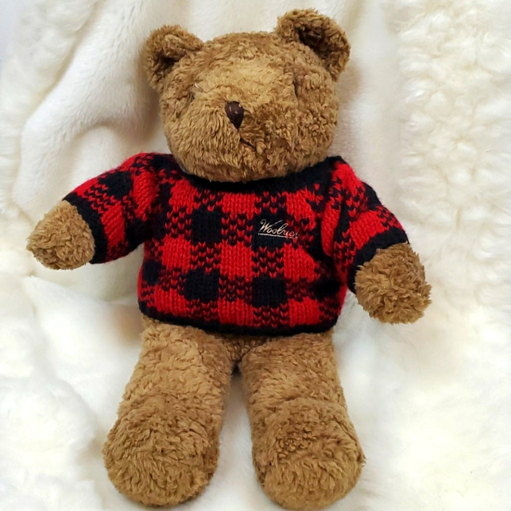 Vintage Woolrich Teddy Bear by Chrisha playful brown soft plush